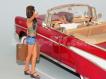 Diorama Chevrolet Bel air cabrio 1957 + figuras Missy/Mike