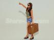Diorama Chevrolet Bel air cabrio 1957 + figuras Missy/Mike