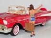 Diorama Chevrolet Bel air cabrio 1957 + figuras Missy/Mike