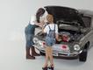 Diorama Shelby 500-KR GT + figuras Kylie e Sophie