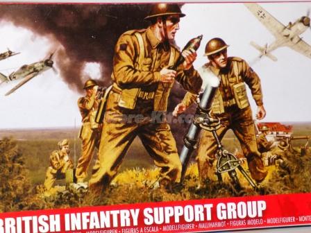 Figuras de infantaria Inglesa grupo de suporte 2º GGM