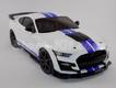 Ford Shelby GT-500 branco riscas azuis  