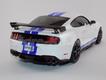 Ford Shelby GT-500 branco riscas azuis  