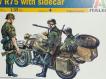 Mota  BMW R-75 Side-Car + 3 figuras