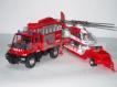 Unimog + atrelado + Helicopetro de emergencia 